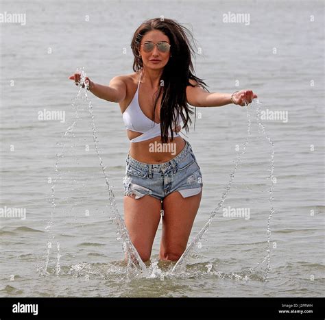 Nina Roberts, 27, from London, enjoying herself in the sunshine at ...