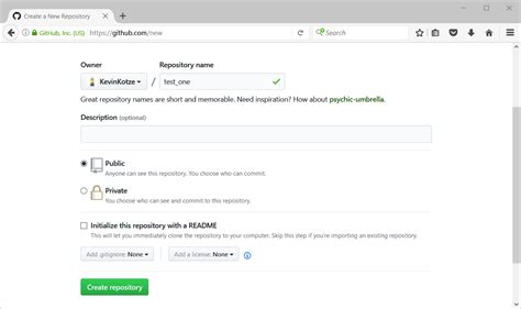 Creating Repository in GitHub 的图像结果