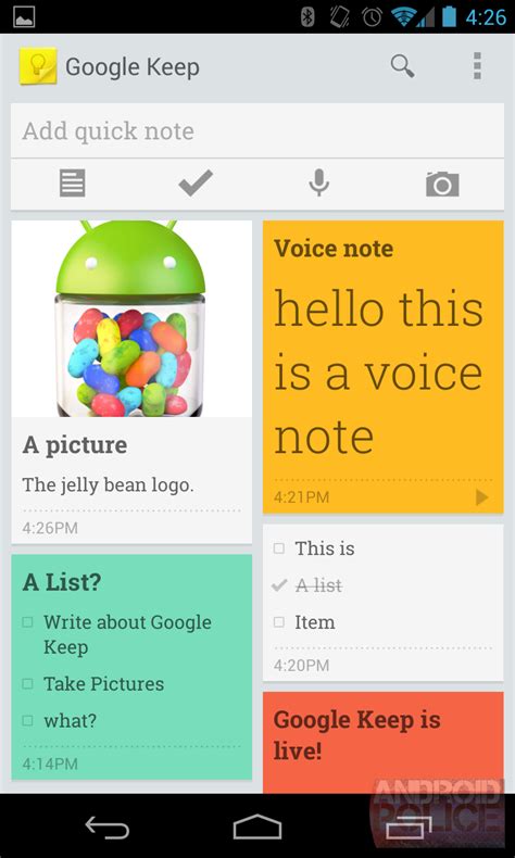 Image result for Google Notes App Android