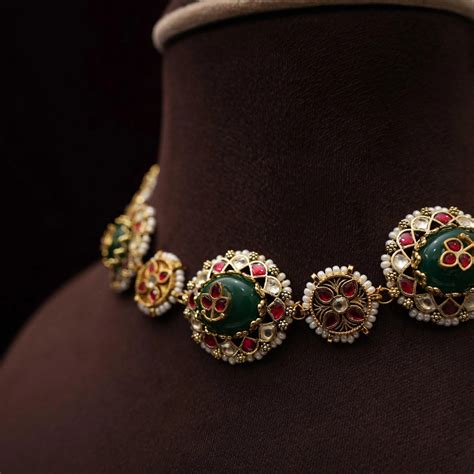 Kundan Choker Necklace & Polki Choker Necklace