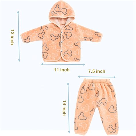 Fareto New Born Baby Winter Wear Hooded Shirt & Pyjama Set – Pack of 3 ...