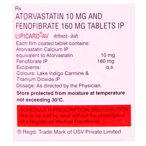 Lipicard-AV Tablet 10's Price, Uses, Side Effects, Composition - Apollo ...