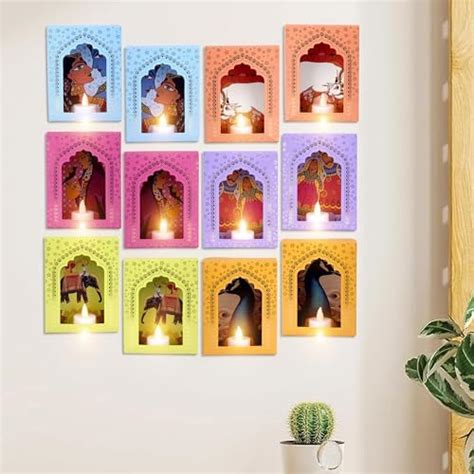 Buy SATVIK DEEPMALA Diya Illuminating Box Traditional Indian Wall ...