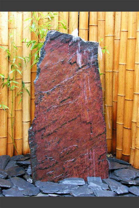 Kit Fontaine Monolith schiste rouge-noir 95cm - rouge noir - Schiste ...