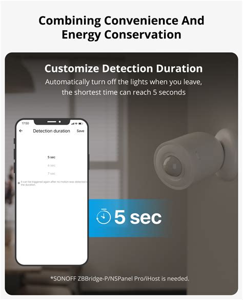 SONOFF SNZB-03P Zigbee3.0 Motion Sensor 5-Seconds Faster Detection ...
