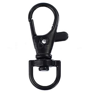 25 Pack - CleverDelights 1.5" Swivel Lobster Clasps - Dark Black Color ...
