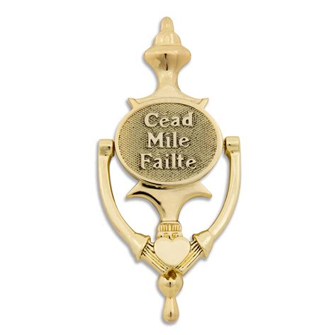 Large Solid Brass Claddagh Door Knocker- Cead Mile Failte | Wholesale ...