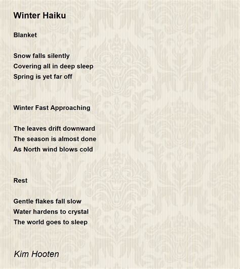 Winter Haiku Poems