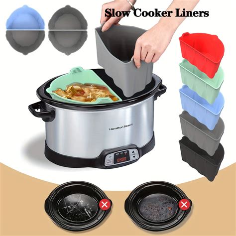 Slow Cooker Liners Compatible For Crockpot 6-7 Quart Oval Slow Cooker ...