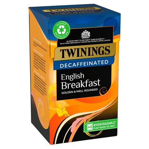 Twinings Decaffeinated English Breakfast Tea 40 per pack | Zoom