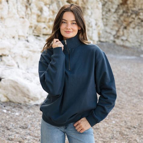 Women's 1/4 Zip Sweatshirt | Ladies Quarter Zip | Rapanui