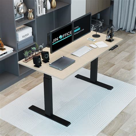 JIN OFFICE Titan Premium Dual Motor 3-Stage Electric Height Adjustable ...