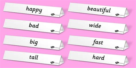 Speaking and Listening Antonym Visual Aids