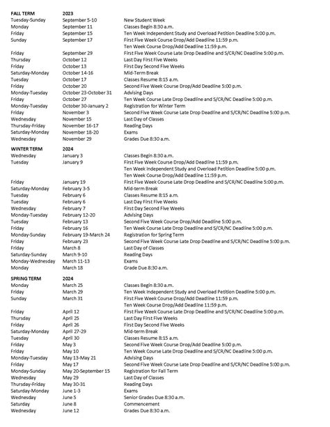 Rccc Academic Calendar