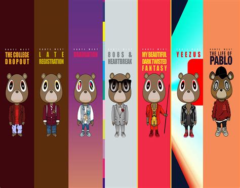 Kanye West Bear Tattoo Kanye West Dropout Bear Design Art Simple