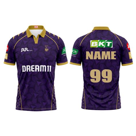 Next Print Customised Ipl Kolkata Knight Riders Printed Polo Collar Je