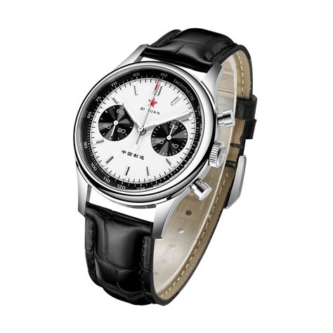 Seakoss 1963 Watch Mens 40mm Panda Dial Mechanical Chronograph ...