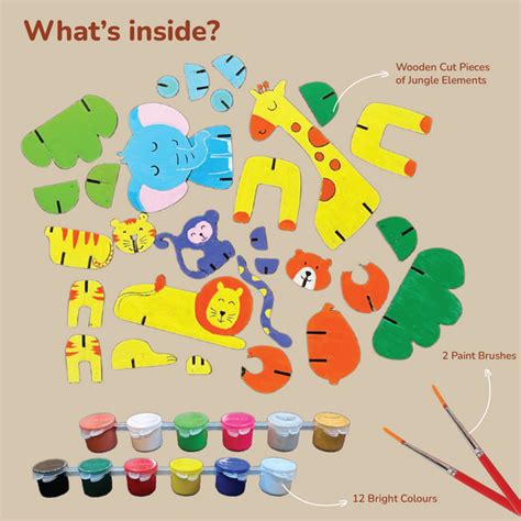 DIY 3D Animal Art Craft Kit for Kids ‚Äì Birthday Gifts & Return Gifts ...