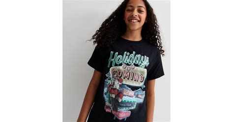 Girls Black Cotton Coca Cola Logo Oversized T-Shirt | New Look