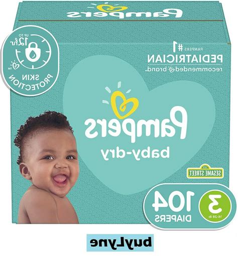 Pampers Baby-Dry Disposable Diapers Size 3, 104 Count,