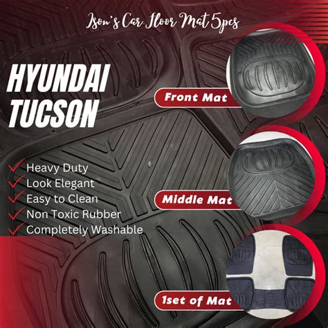 Hyundai Tucson Heavy Duty Car Floor Mat 5pcs/1set | Shopee Philippines