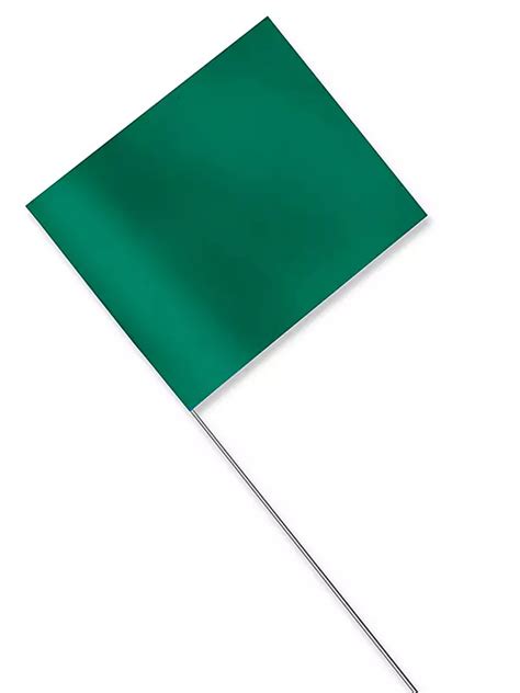 Stake Flags - 4 x 5", Green S-21660G - ULINE