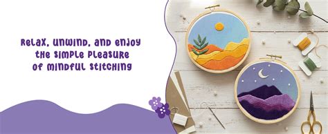 KNOT YOUR TYPE The Cosmic DIY Embroidery Kit - Bundle of 2 | Beginner ...