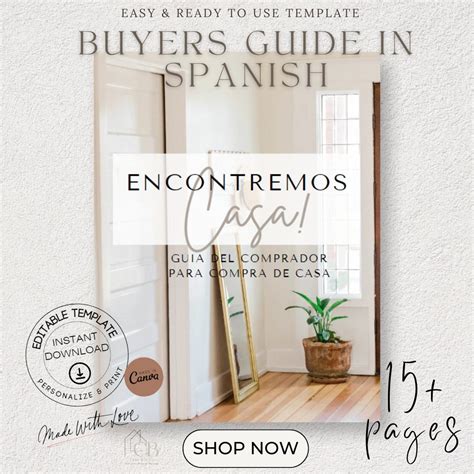 Spanish Home Buyers Guide for Real Estate Marketing - Etsy