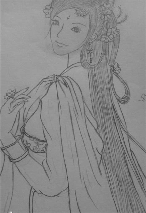 铅笔画古装人物简单铅笔画漫画人物古装女2022已更新今日热点