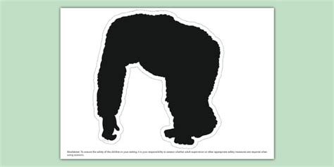 Chimpanzee Silhouette Cut-Out