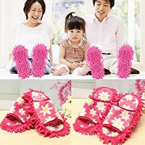 2Pcs Dusting Dust Mop Broom Cleaning Slippers Lazy Shoes Room Floor ...