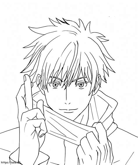 Cool Gojo Satoru coloring page