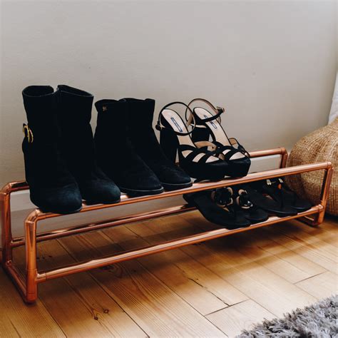 Copper Two Tier Shoe Rack - Copptique