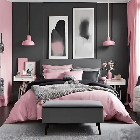Black Pink And Grey Bedroom Ideas