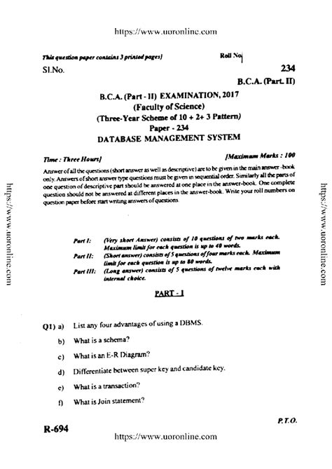 Bca part 2 database management system 204 2021 - BCA - Studocu