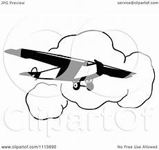 Airplane Clipart Black And White by Clipart Vintage Black And White Airplane And Clouds Airplane Clipart Black And White