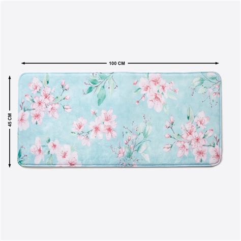 Buy Nova Senorita Memory Foam Floral Printed Bath Runner- 100x45cm from ...