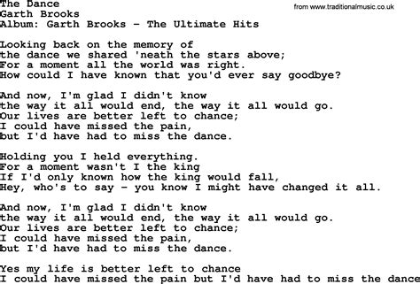 The Dance, by Garth Brooks - lyrics