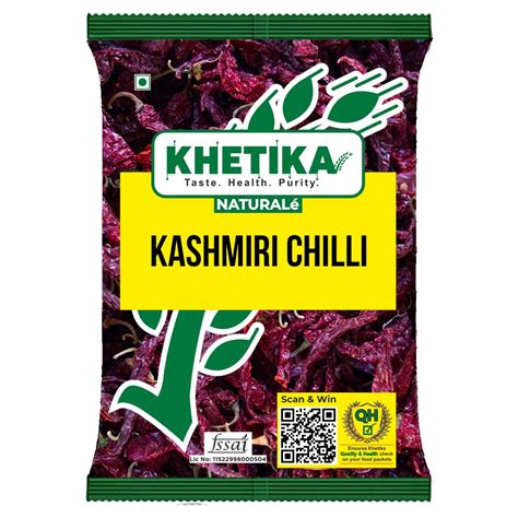 Khetika Naturale Kashmir Chilli 100 grams | Whole Kashmiri Mirchi ...