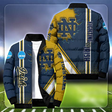 Notre Dame Fighting Irish Personalized Outdoor Coat Puffer Jacket ETHY ...