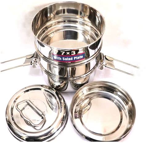 Steelify Stainless Steel Lunch Box, Tiffin Box For Kids, Compartment ...