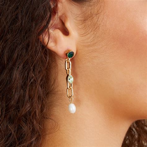 Buy Gem Chainlink Drop Earrings Online - Accessorize India