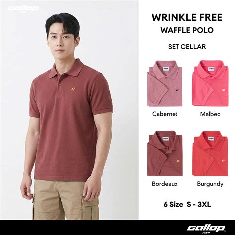 GALLOP : WRINKLE FREE WAFFLE POLO เสื้อโปโลผ้าวาฟเฟิลผู้ชาย รุ่น GP9062 ...