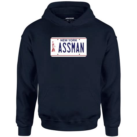Assman New York License Plate - Unisex Hoodie – m00nshot