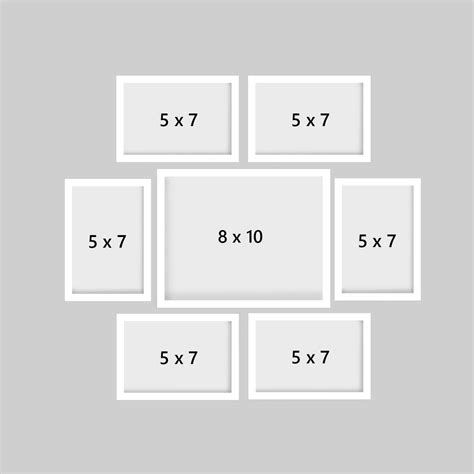 Memory Wall Collage Photo Frame - Set of 7 Photo Frames for 6 Photos of ...