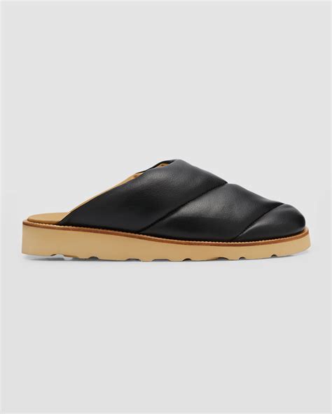 Rhude Men's Quilted Leather House Slippers | Neiman Marcus
