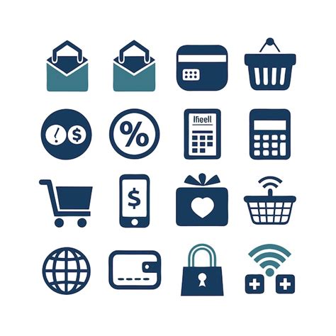 Ecommerce and shopping icon set for user interface documents websites ...