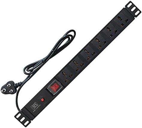 MX 6 Outlets Spike Protector of 10 Amp with 1 Switch and 1 Overload ...