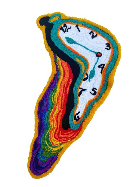 Buy Dalí Melting Clock Hand Tufted Rug Wall Hanging Online in India - Etsy
