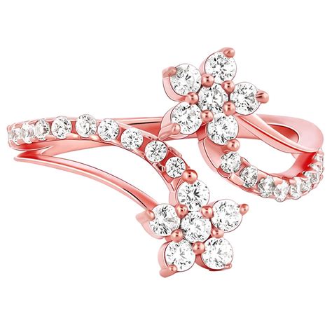 GIVA 925 Silver Rose Gold Swish of Shine Ring,Adjustable| Gifts for ...